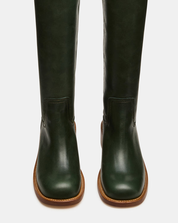 Steve Madden Riggs Dark Green Leather RIGGS