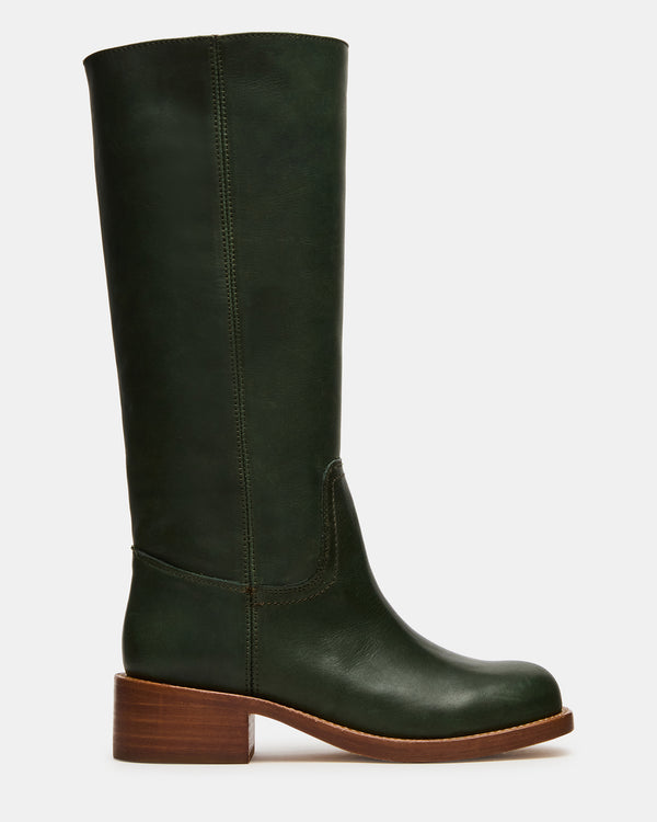 Steve Madden Riggs Dark Green Leather RIGGS