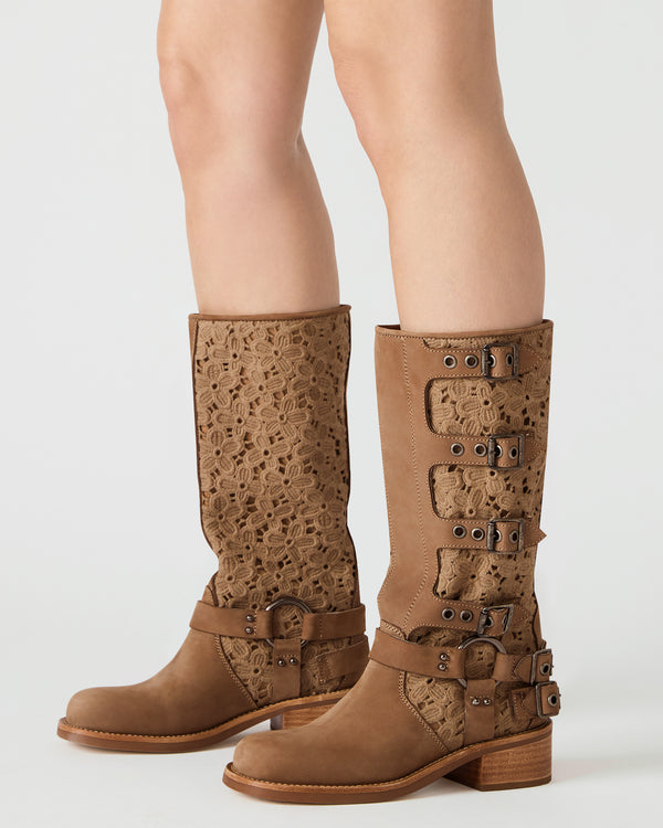 Steve Madden Rocky Floral Tan Nubuck ROCKYFLORAL