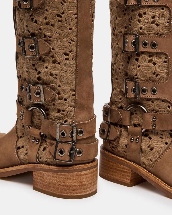 Steve Madden Rocky Floral Tan Nubuck ROCKYFLORAL