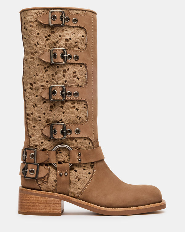 Steve Madden Rocky Floral Tan Nubuck ROCKYFLORAL