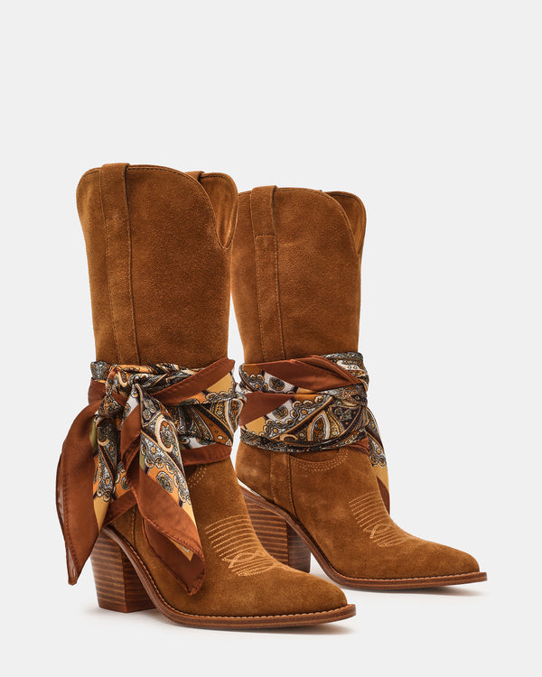 Steve Madden Sally Scarf Chestnut Suede