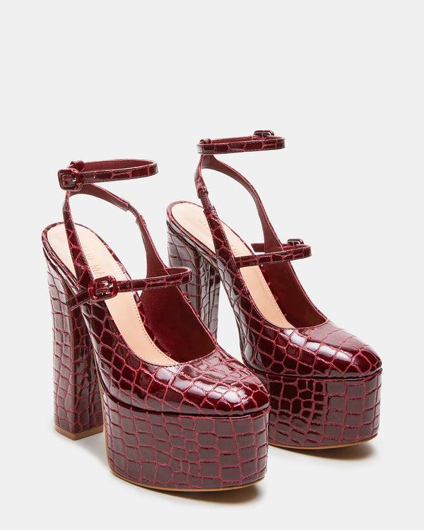 Steve Madden Scotlyn Red Crocodile SCOTLYN