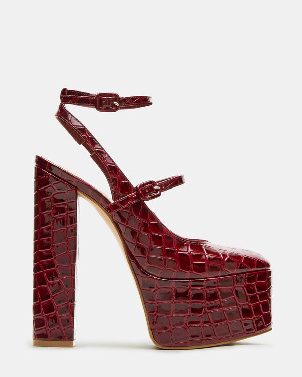 Steve Madden Scotlyn Red Crocodile SCOTLYN