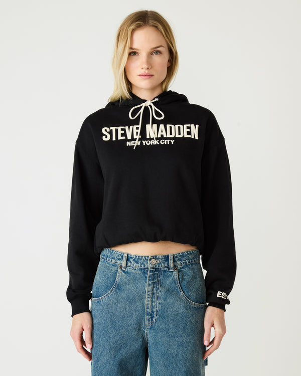 Steve Madden Sm Logo Hoodie Black SMLOGOHOODIE