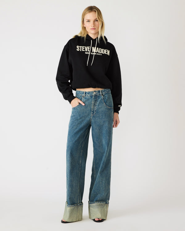 Steve Madden Sm Logo Hoodie Black SMLOGOHOODIE