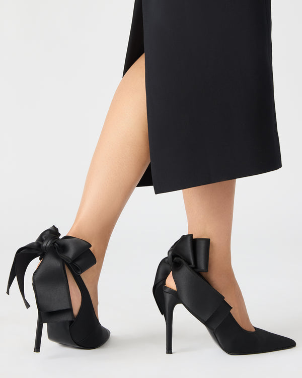 Steve Madden Teacup Black Satin