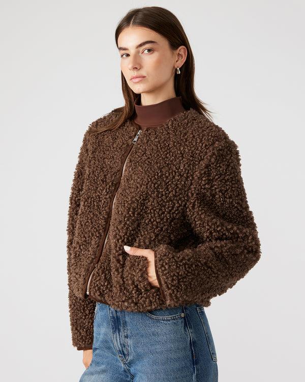 Steve Madden Teddy Jacket Brown TEDDYJACKET