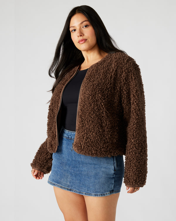 Steve Madden Teddy Jacket Brown TEDDYJACKET