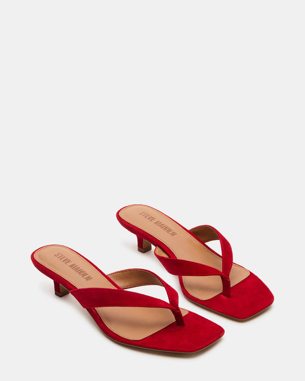 Steve Madden Tracie Red Suede