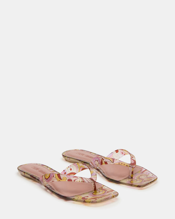 Steve Madden Trella Jelly Pink Print TRELLAJELLY