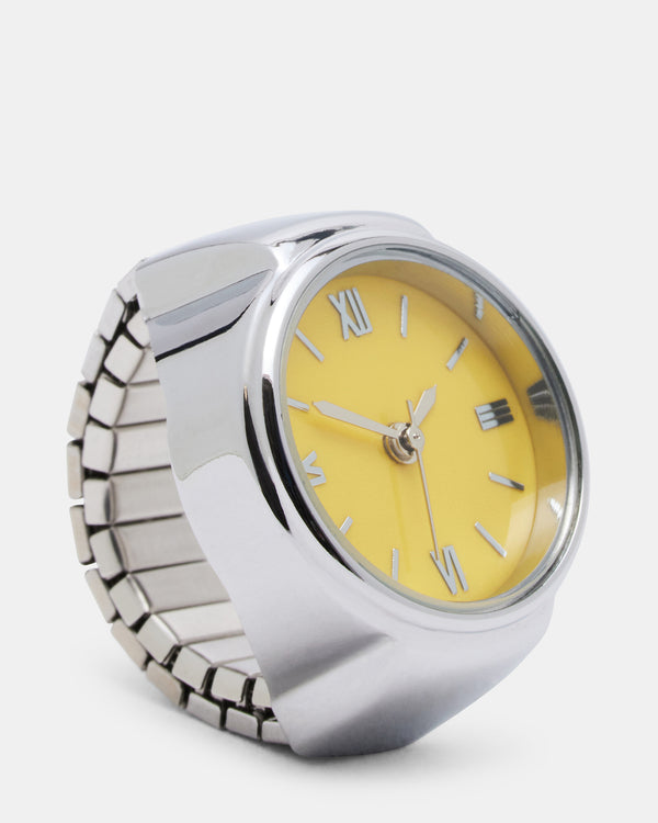 Steve Madden Watch Ring Yellow WATCHRING
