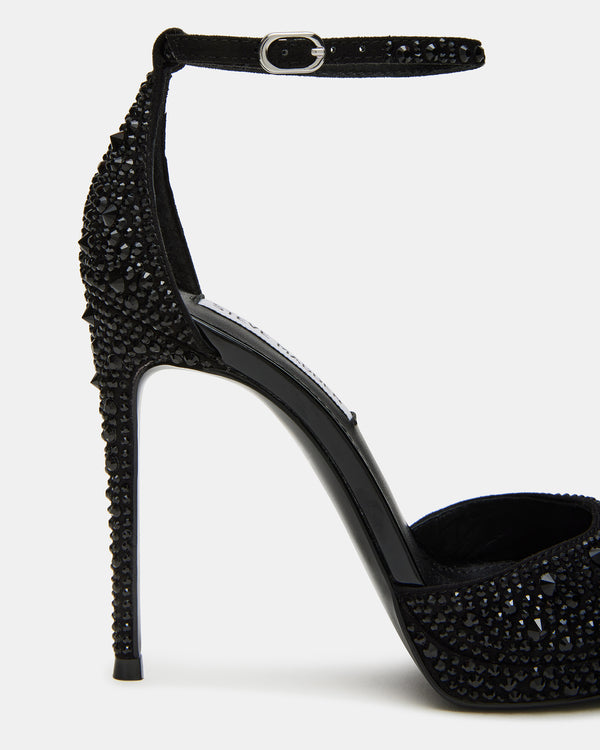 Steve Madden Wiley Black Rhinestones