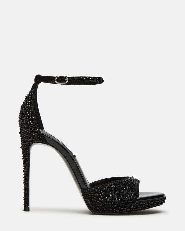 Steve Madden Wiley Black Rhinestones
