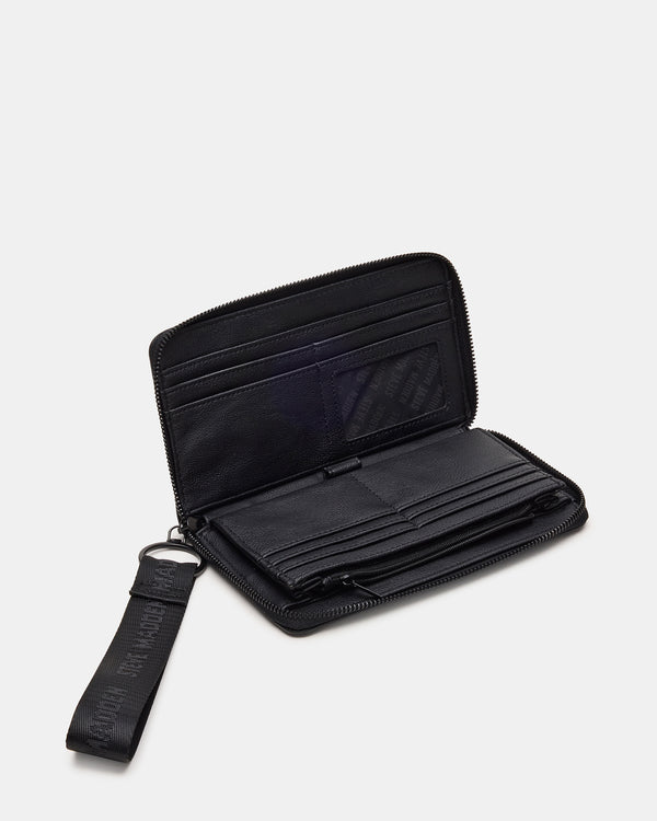 Steve Madden Zip Wallet Black