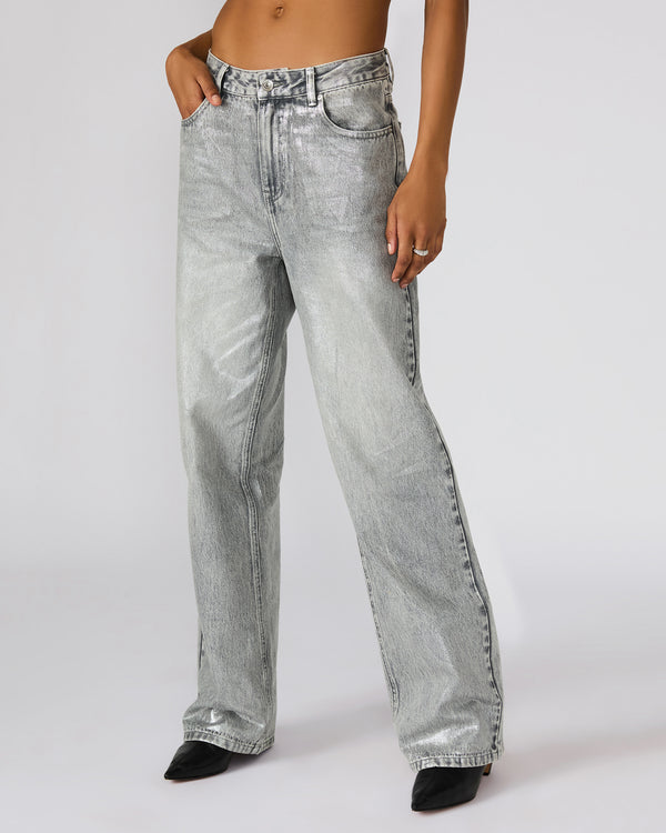 Steve Madden Zo Jean Silver ZOJEAN