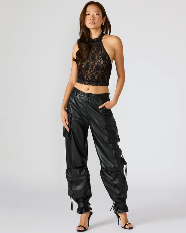 Steve Madden Vegan Leather Duo Pant Black VEGANLEATHERDUOPANT