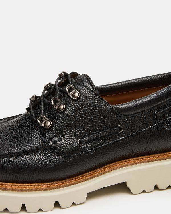 Steve Madden Victor Black Leather VICTOR MEN'S SHOES