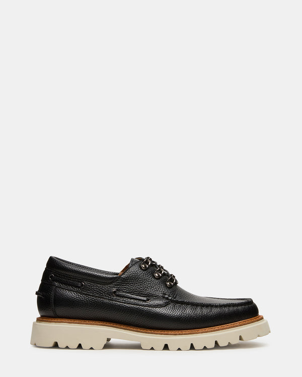 Steve Madden Victor Black Leather VICTOR MEN'S SHOES