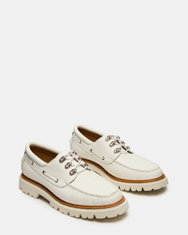 Steve Madden Victor White Leather VICTOR MEN'S SHOES