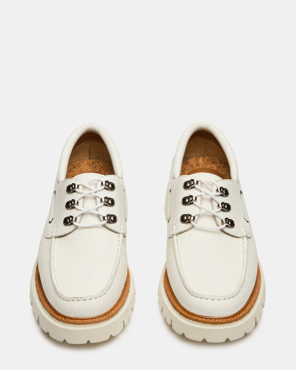 Steve Madden Victor White Leather VICTOR MEN'S SHOES