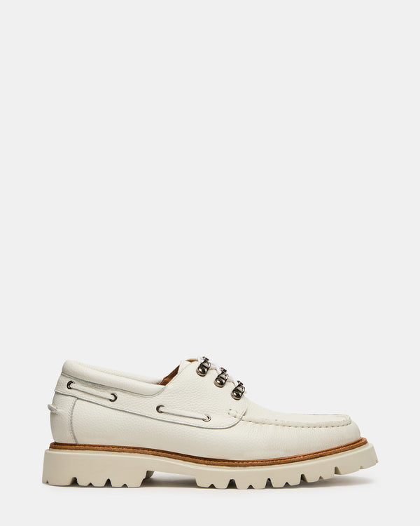 Steve Madden Victor White Leather VICTOR MEN'S SHOES