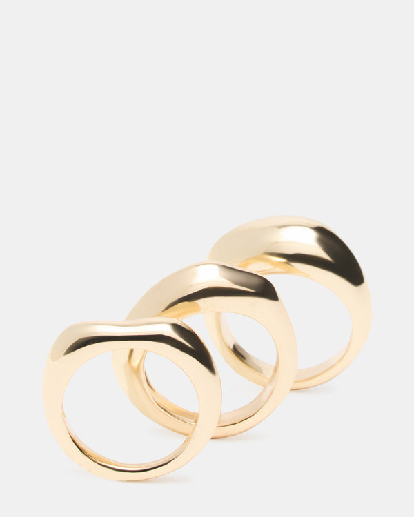 Steve Madden Wavy Stackable Rings Gold WAVYSTACKABLERINGS