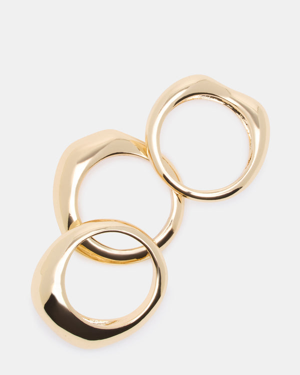 Steve Madden Wavy Stackable Rings Gold WAVYSTACKABLERINGS