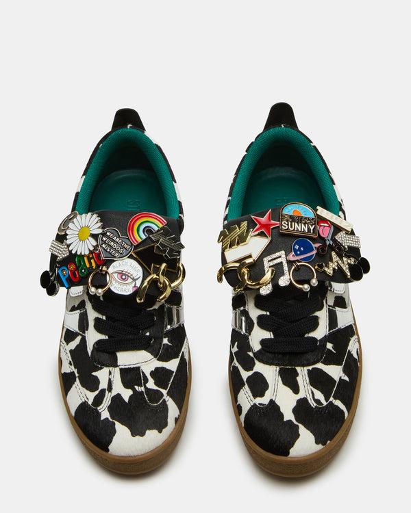 Steve Madden Wyatt Black Cow Print WYATTBLACKCOWPRINT