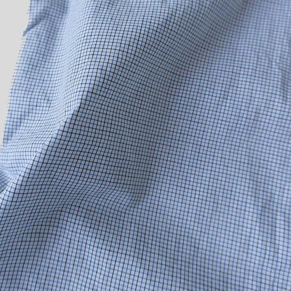 Steven Alan Short Sleeve Single Needle Shirt Blue Gingham
