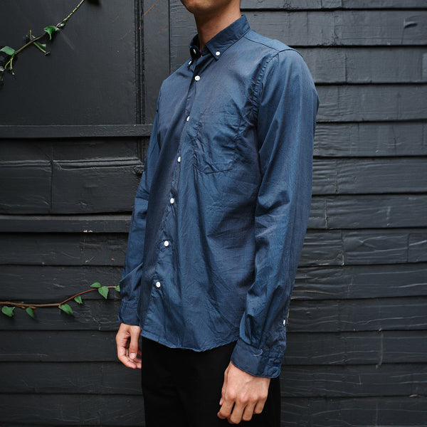Steven Alan Single Needle Shirt End On End Dark Teal