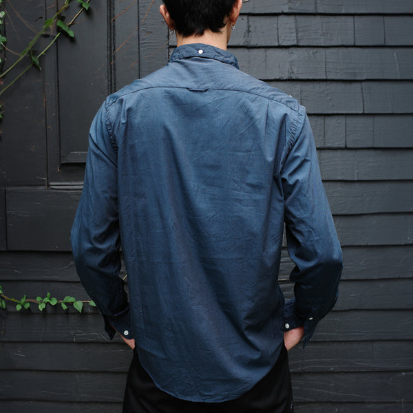 Steven Alan Single Needle Shirt End On End Dark Teal