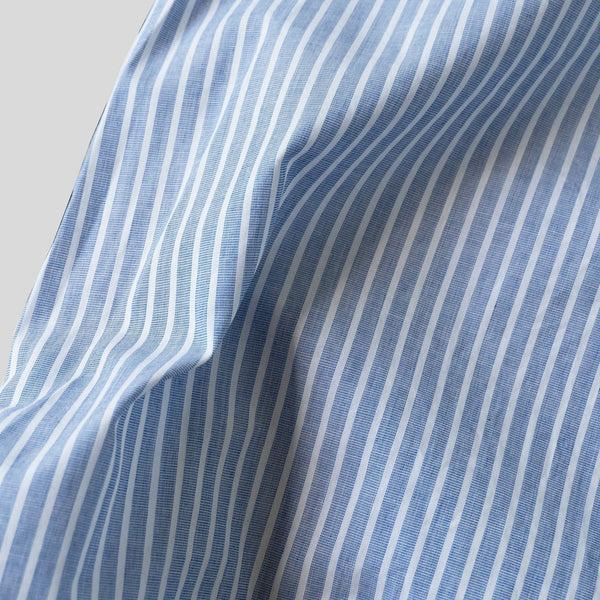 Steven Alan Single Needle Shirt Pacific Blue Stripe