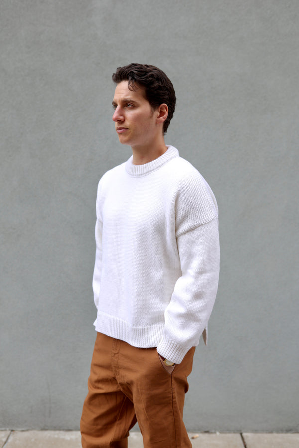 Steven Alan Double Vent Sweater Natural Ivory
