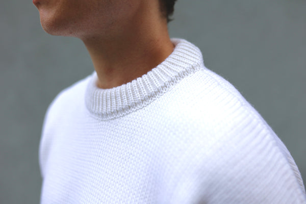 Steven Alan Double Vent Sweater Natural Ivory