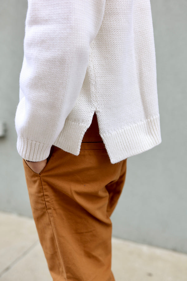 Steven Alan Double Vent Sweater Natural Ivory