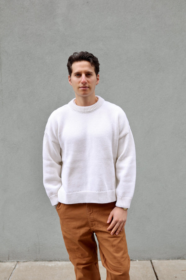 steven alan Double Vent Sweater Natural Ivory