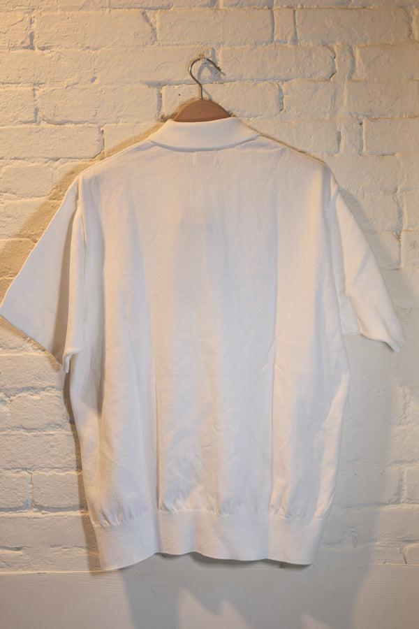 Steven Alan Japanese Knitted Polo White