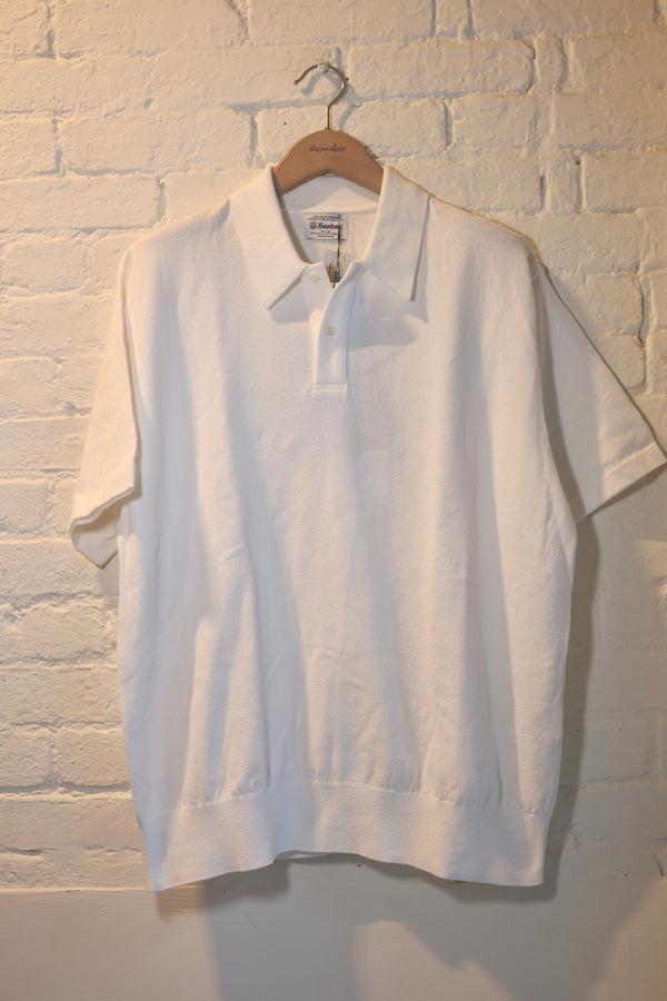 steven alan Japanese Knitted Polo White