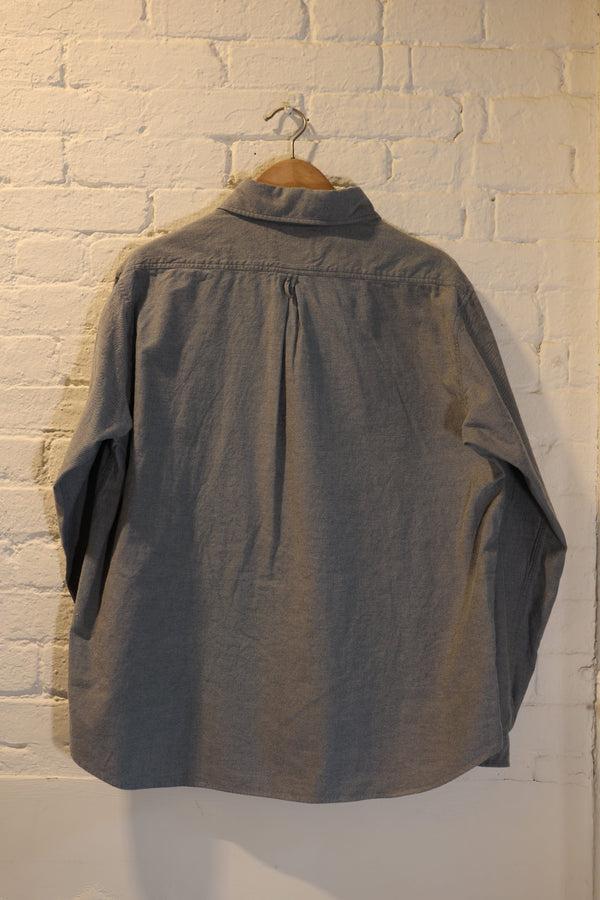 Steven Alan Round Collar Shirt Flannel Grey