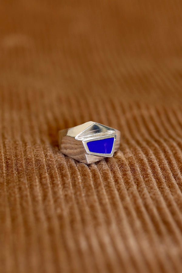Steven Alan Silver And Lapis Ring