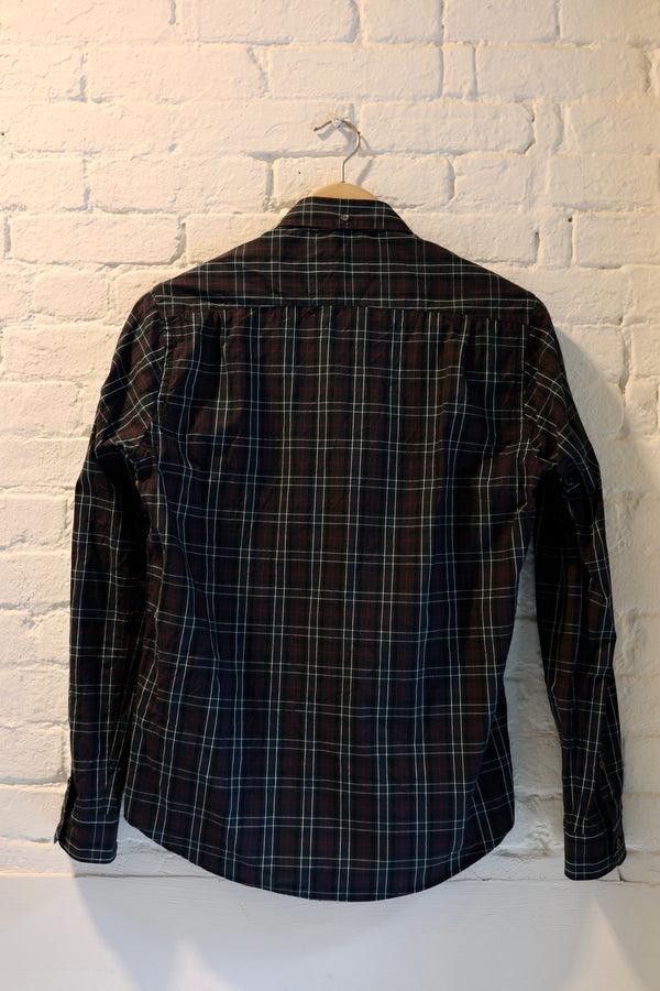 Steven Alan Single Needle Shirt Navy Plaid