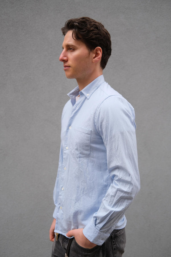 Steven Alan Single Needle Shirt Port Blue