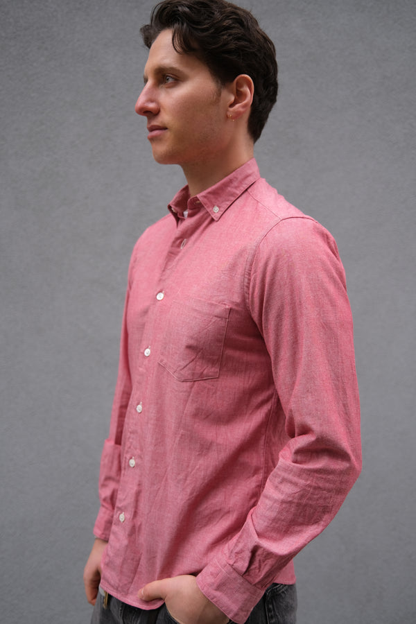Steven Alan Single Needle Shirt Port Red