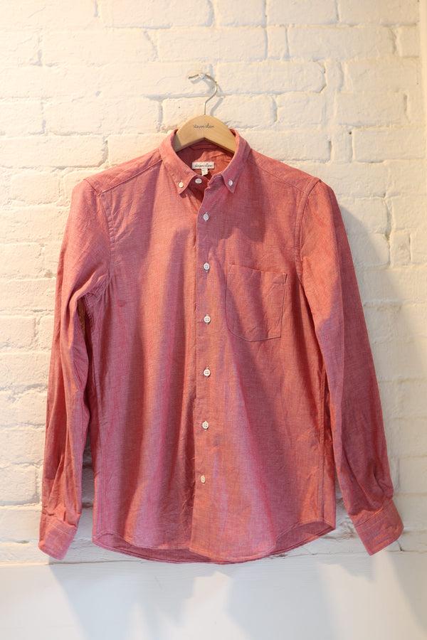 Steven Alan Single Needle Shirt Port Red