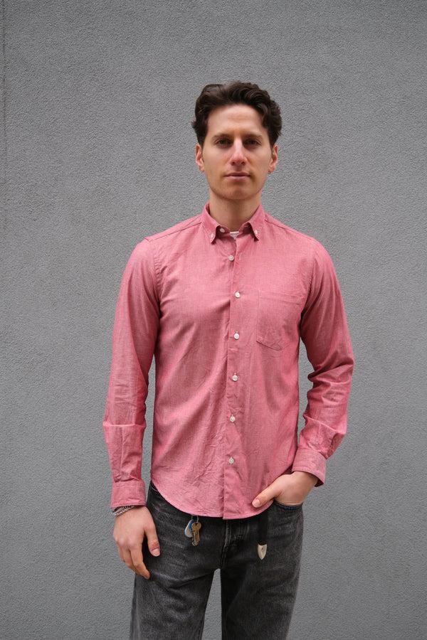 steven alan Single Needle Shirt Port Red