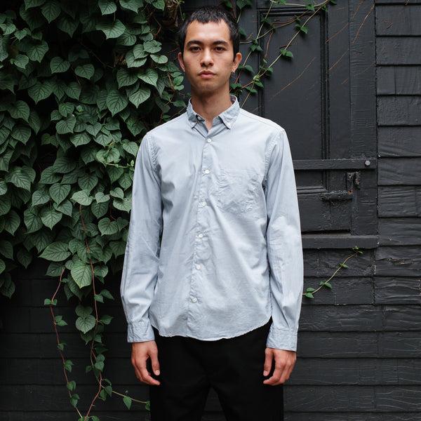 steven alan Single Needle Shirt Stripe Nardo Grey