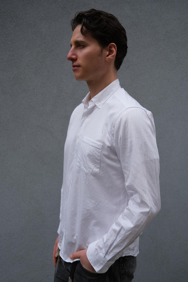Steven Alan Single Needle Shirt White Twill