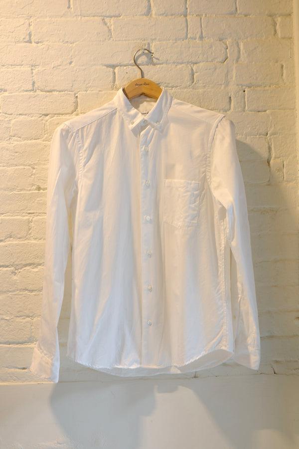 Steven Alan Single Needle Shirt White Twill