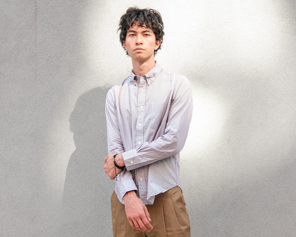 Steven Alan The Collegiate Shirt Brown Mini Stripe